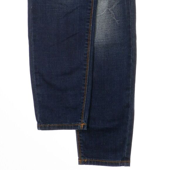 Mudd Jeans Juniors Size 7 Skinny Distressed Patched Stretch Blue Denim 28 x 28.5 - Picture 5 of 9